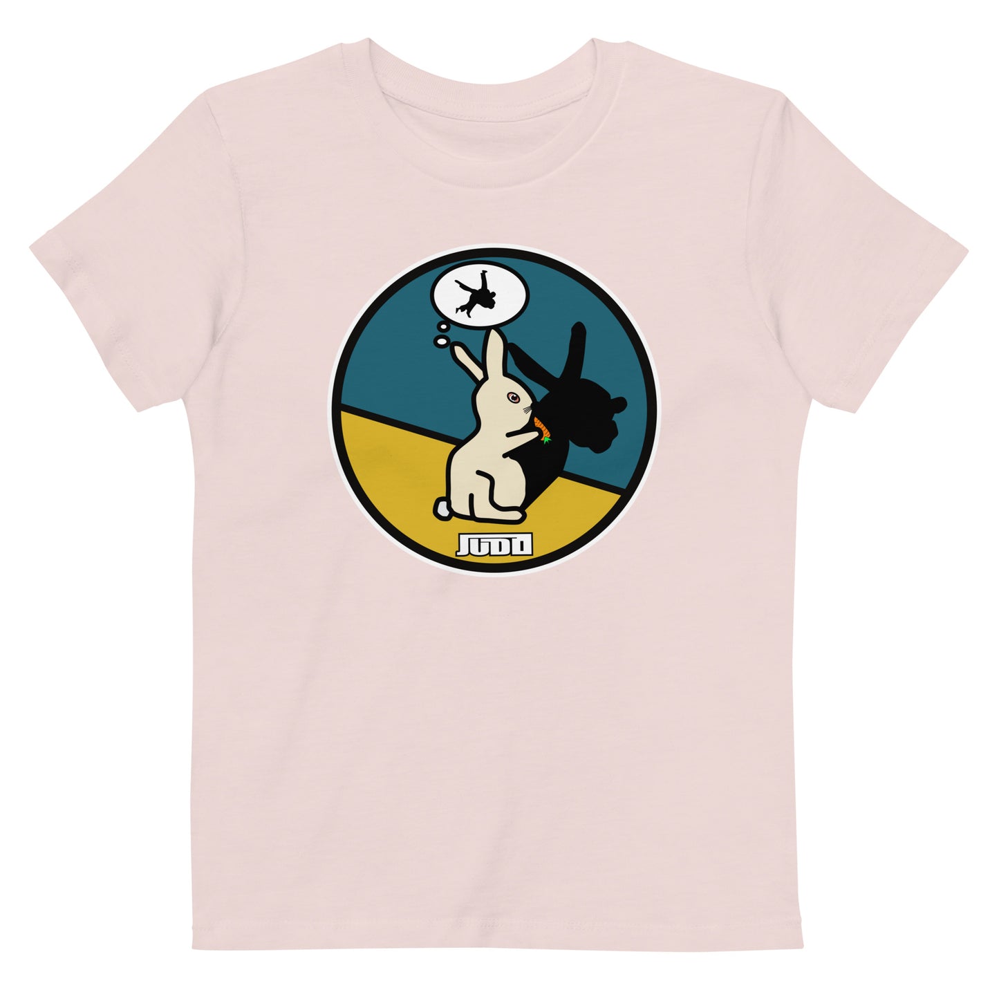 Kids T-Shirt 3-14 years "Funny Judo Bunny Shadow"