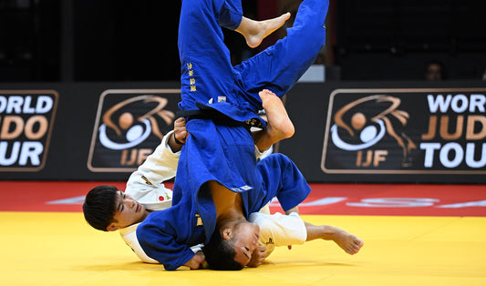 Kentoku Seals Lausanne Gold with Uchi-mata - Image: IJF / International Judo Federation