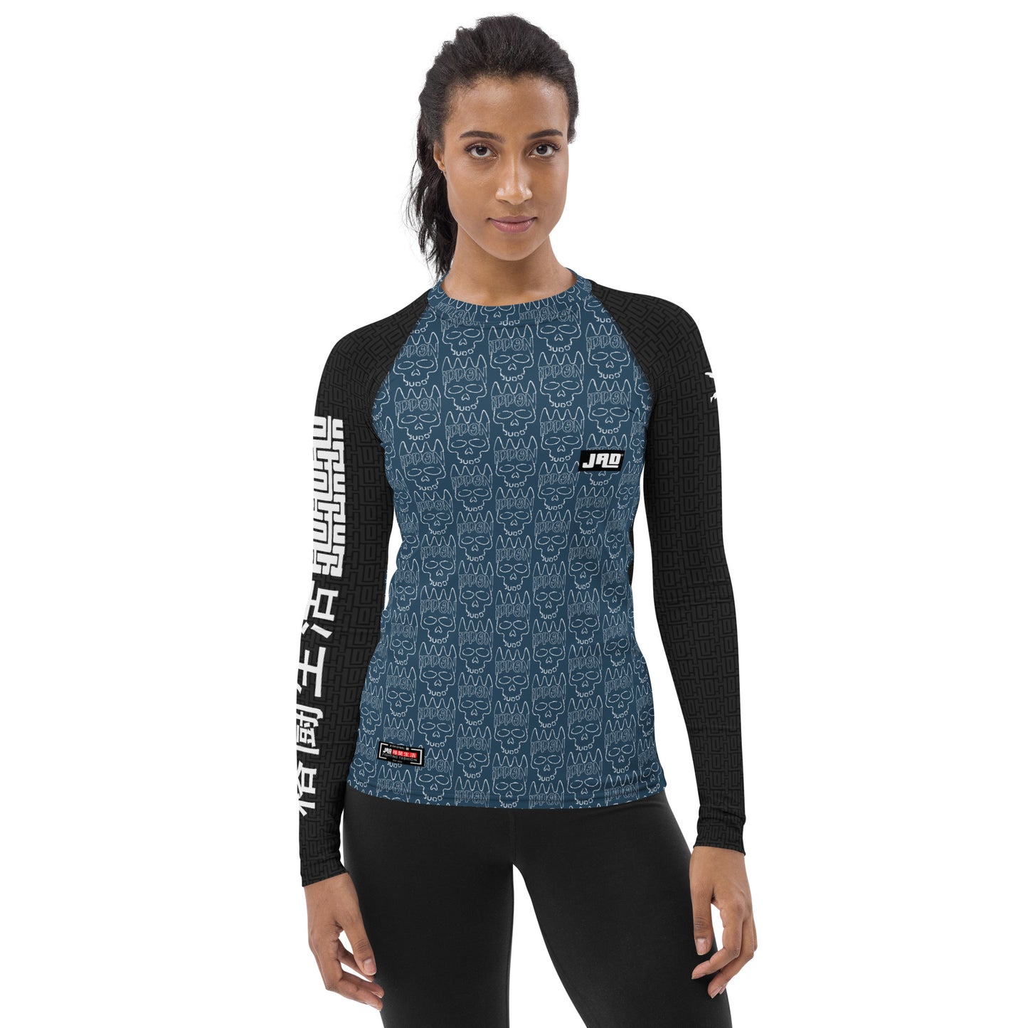 Ultimate Women's Rash Guard 'Ippon Skull Blue' | JAD®