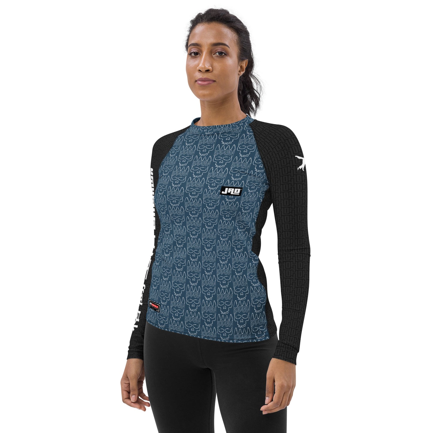 Ultimate Women's Rash Guard 'Ippon Skull Blue' | JAD®