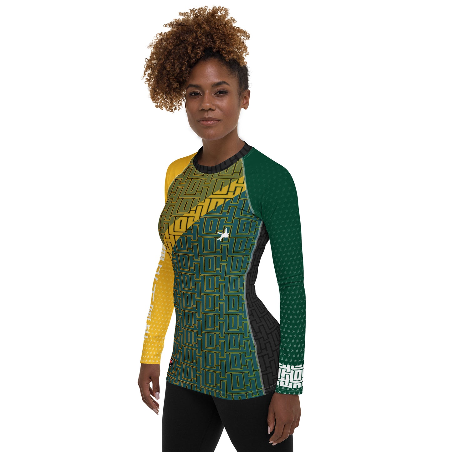 Ultimate Women's Rash Guard 'Green Fighting Lifestyle' | JAD®