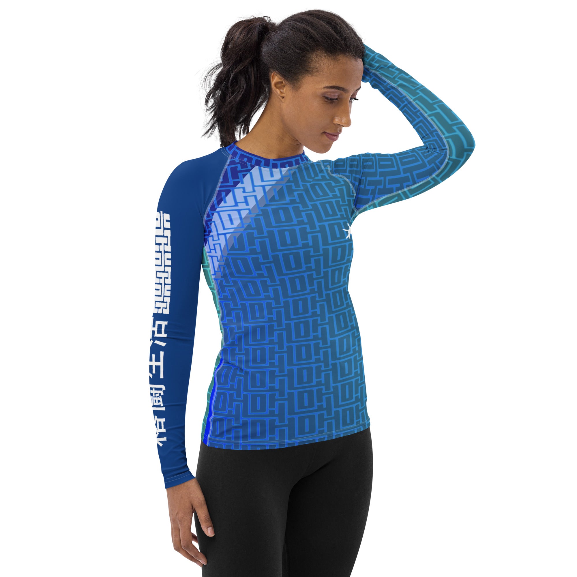 Fight Rash Guard Ultimate Women's Rash Guard 'Blue Fighting Lifestyle' | JAD® – JADSports