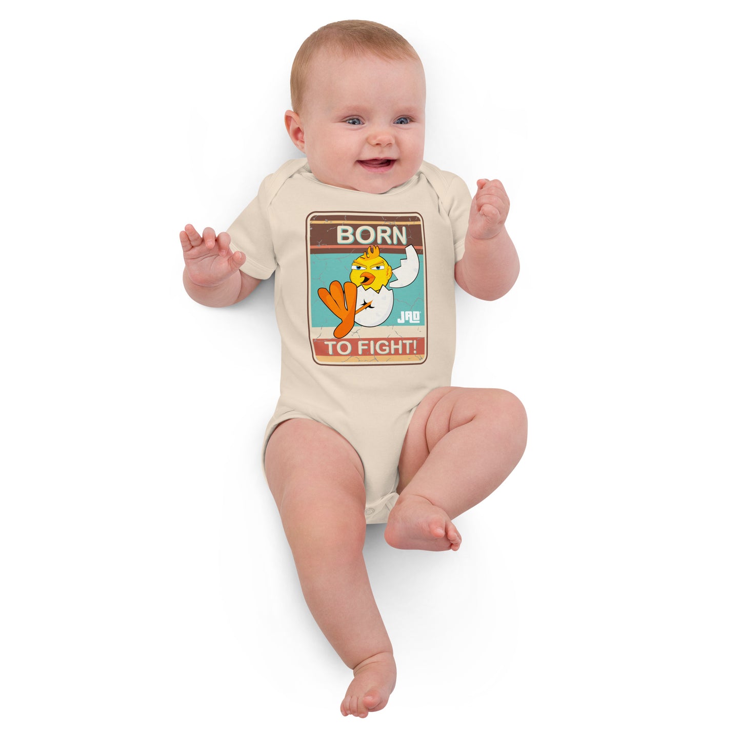 Organic cotton baby bodysuit "Born to Fight"