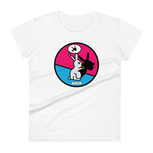 Women's t-shirt 'Funny Bunny Shadow Pink' | JAD®