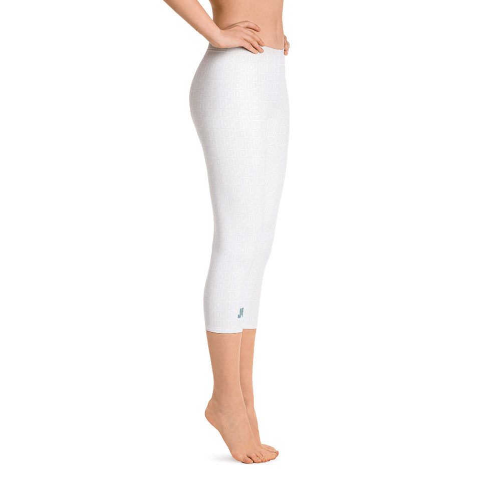 Capri Leggings "White JAD Fighting Lifestyle"