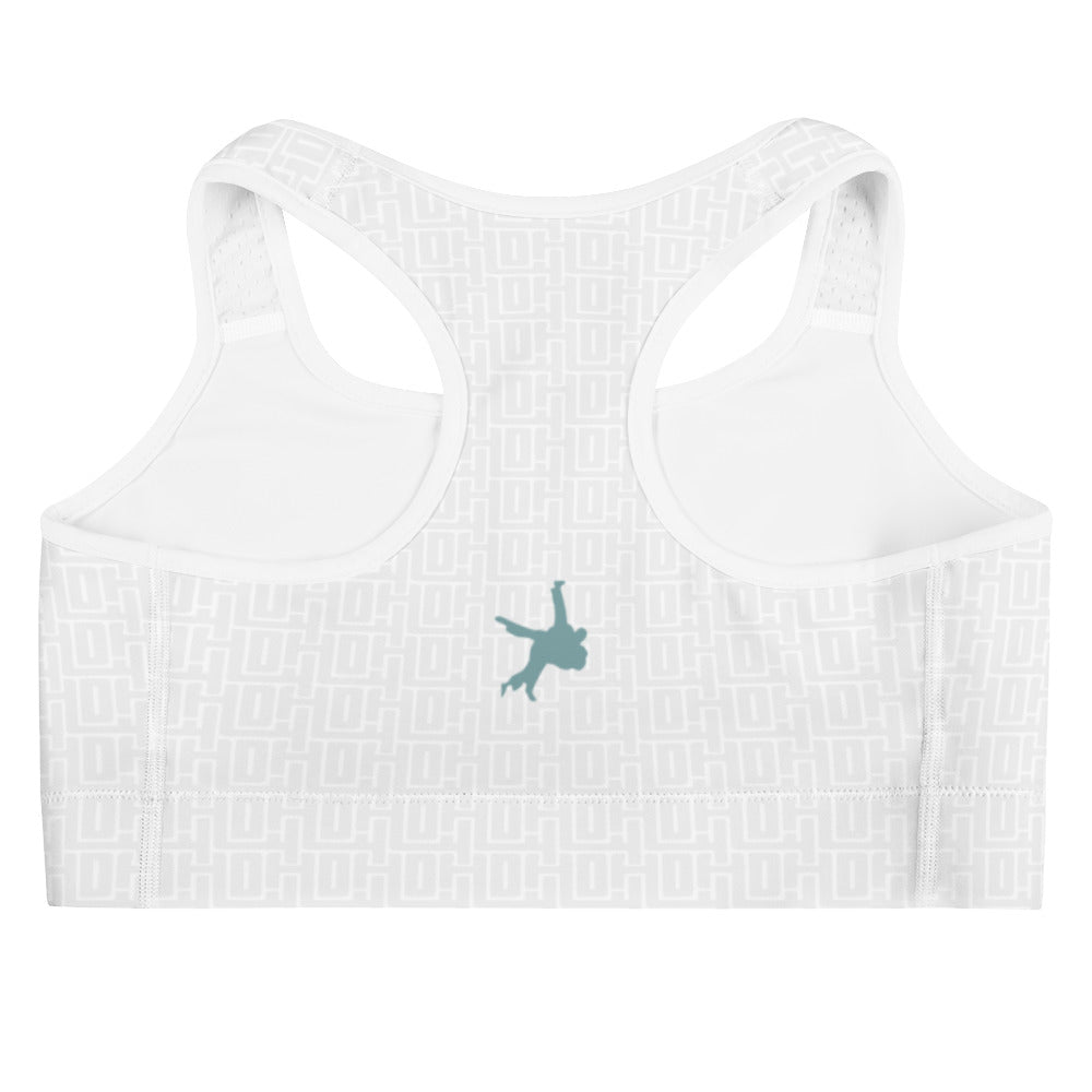 Sports bra "White JAD Pattern"