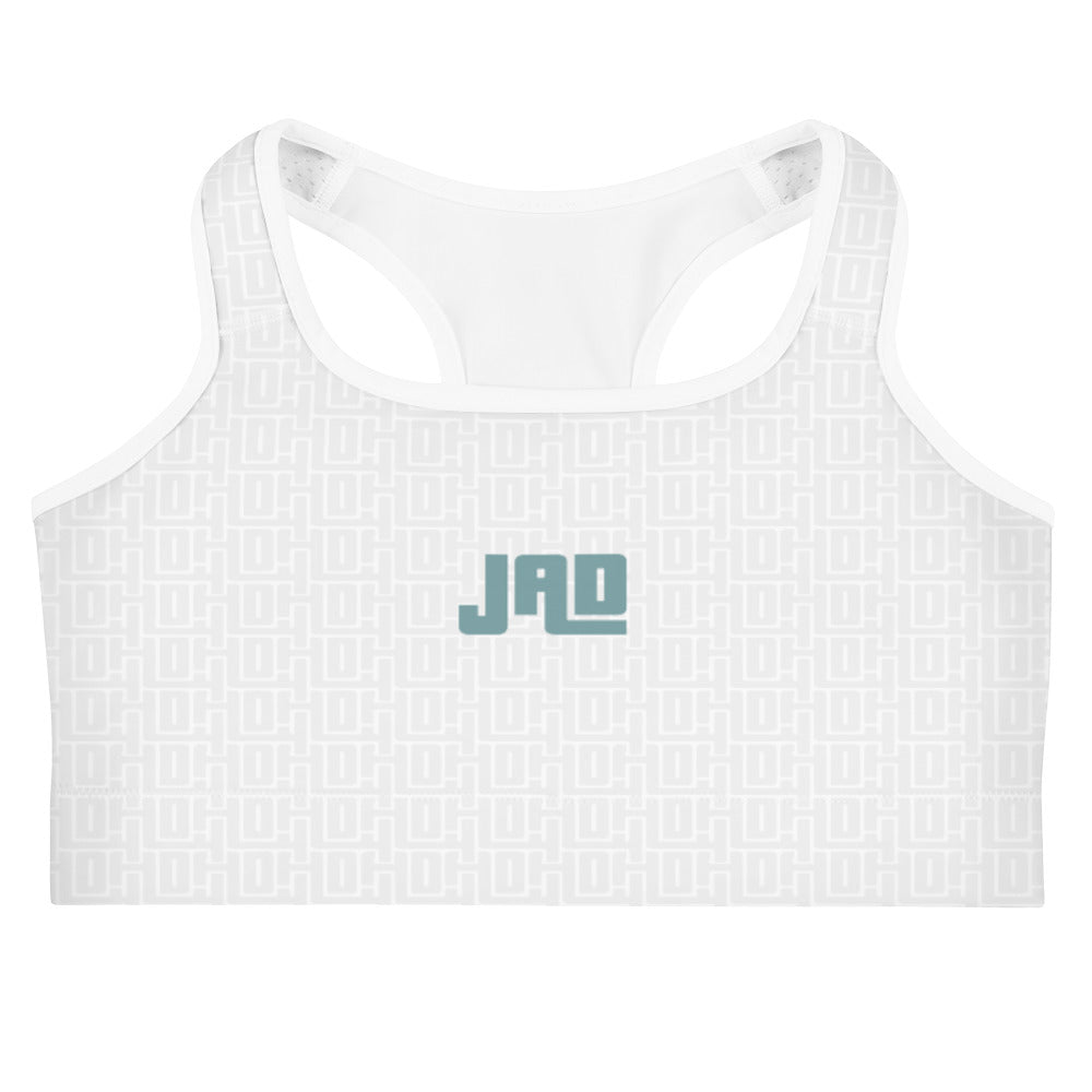 Sports bra "White JAD Pattern"