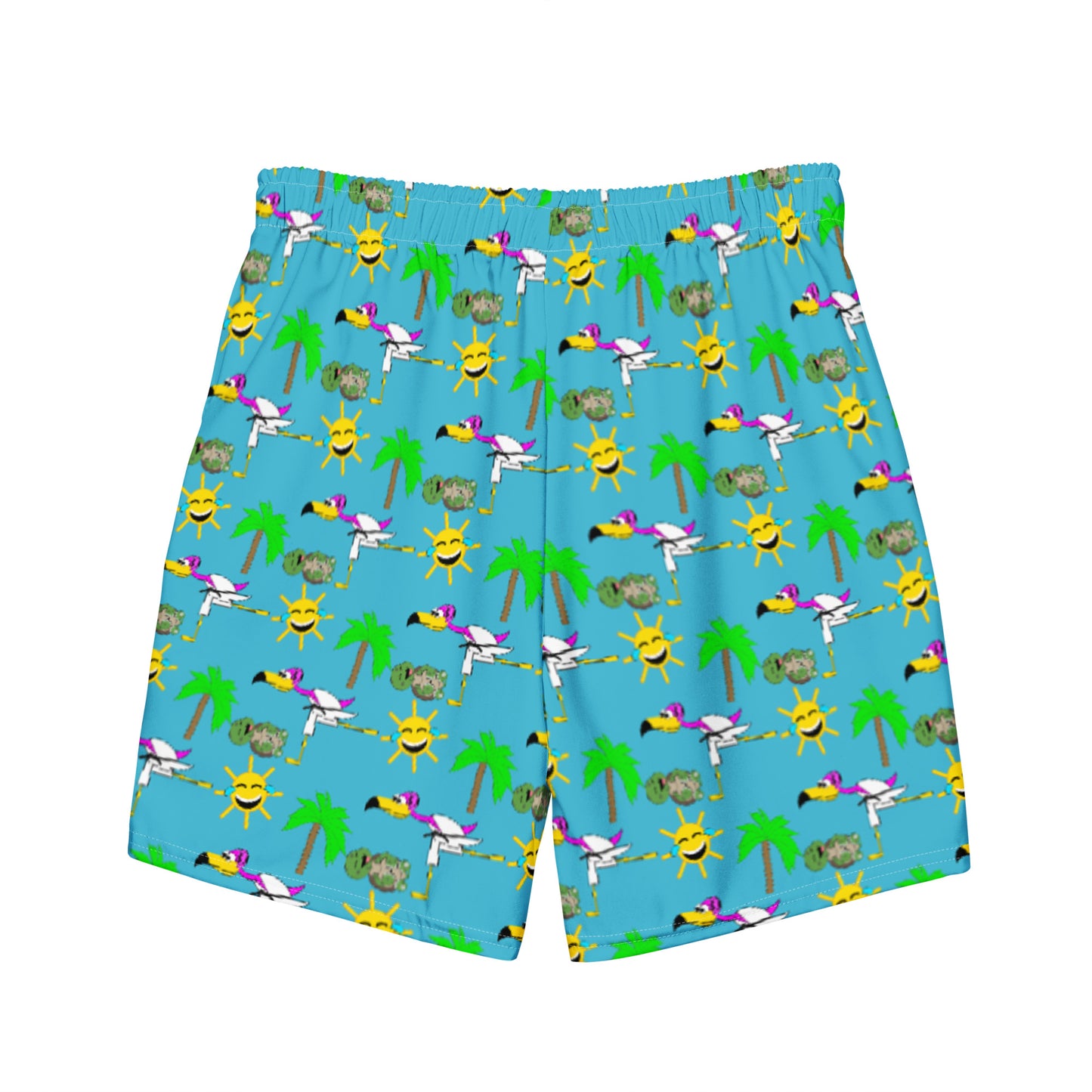 Men's Swim Trunks "Funny Judo Flamingo"