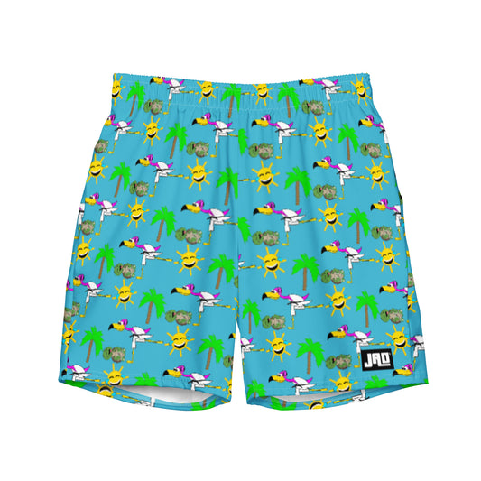 Men's Swim Trunks "Funny Judo Flamingo"