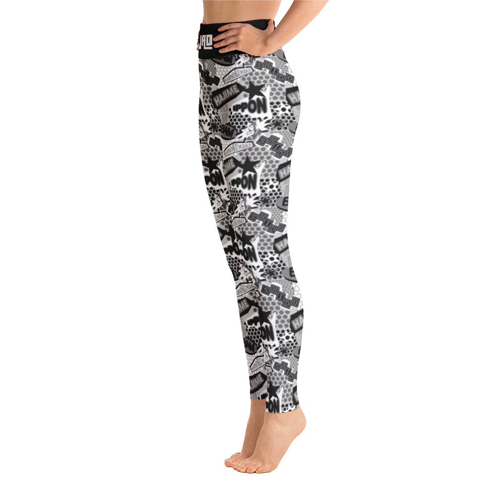 Leggings "JAD Judo Cartoon Black & White"