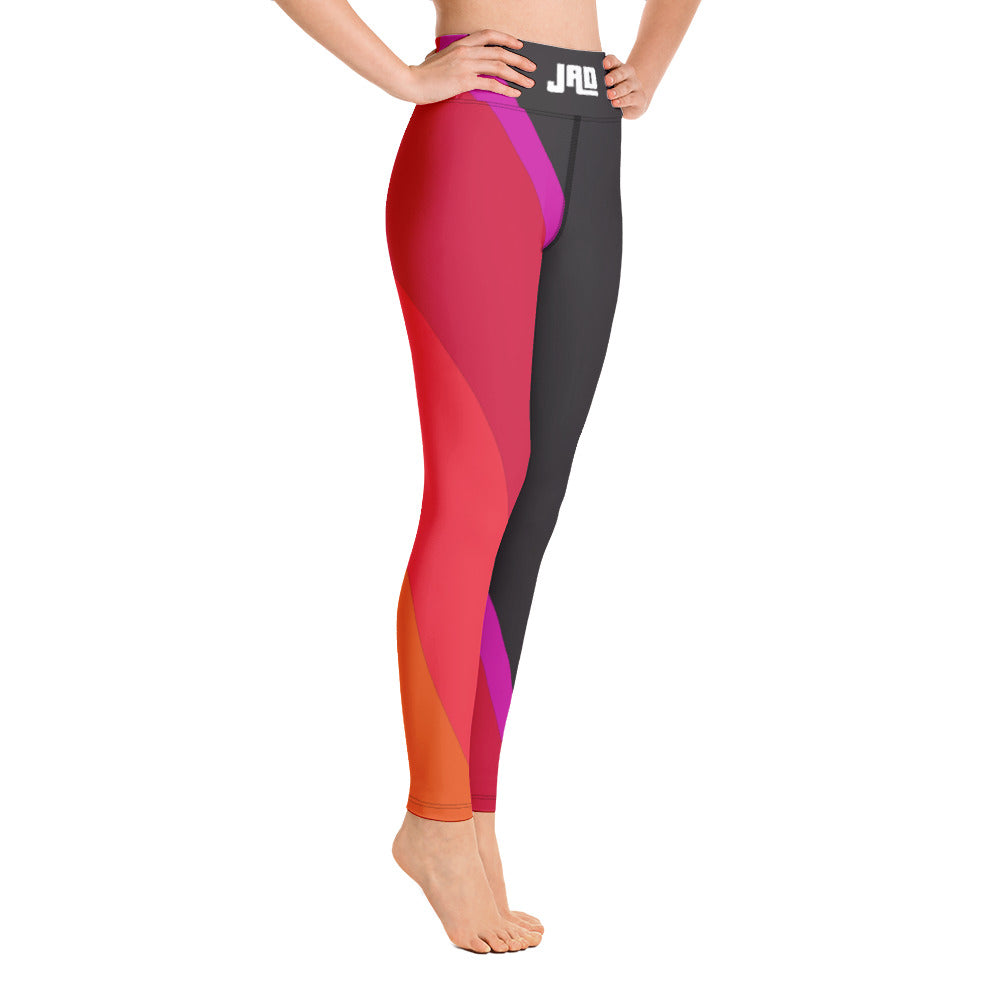 Leggings  "Red Retro Stripes Fighting Lifestyle"