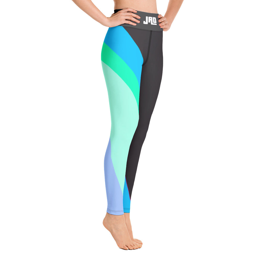 Leggings "Blue Retro Stripes Fighting Lifestyle"