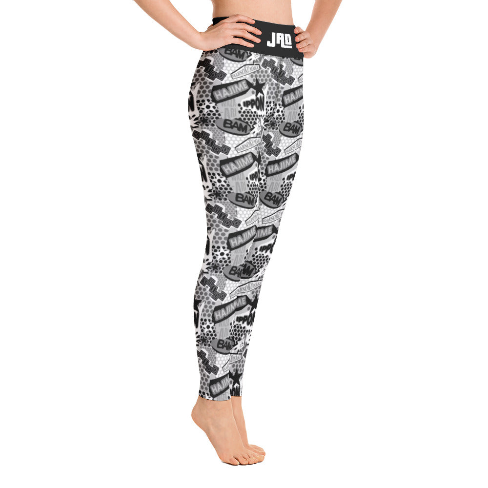 Leggings "JAD Judo Cartoon Black & White"