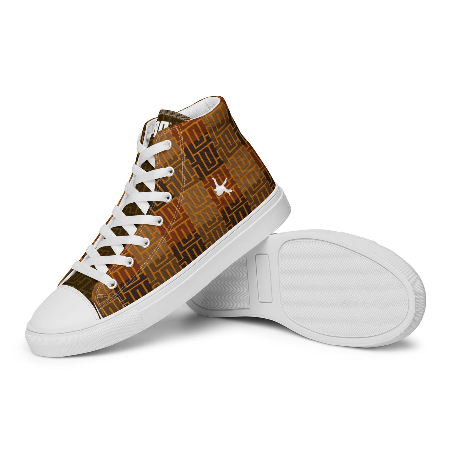 High Top Canvas Shoes "Brown JAD Martial Art"