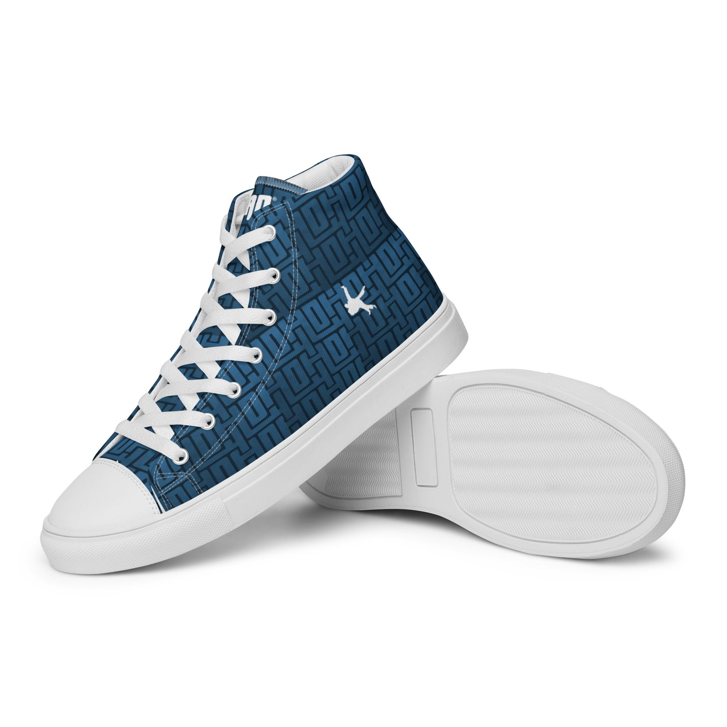 Men’s high top canvas shoes "Blue JAD Martial Art"