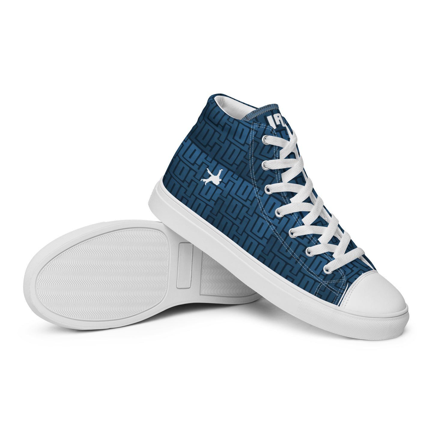 Men’s high top canvas shoes "Blue JAD Martial Art"