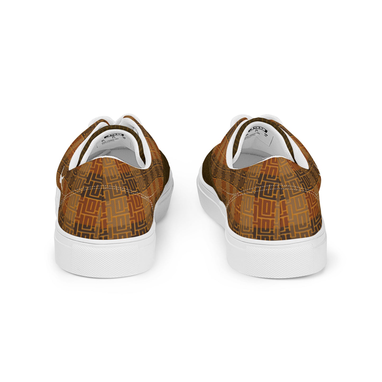 Men’s lace-up canvas shoes "Brown JAD Pattern"