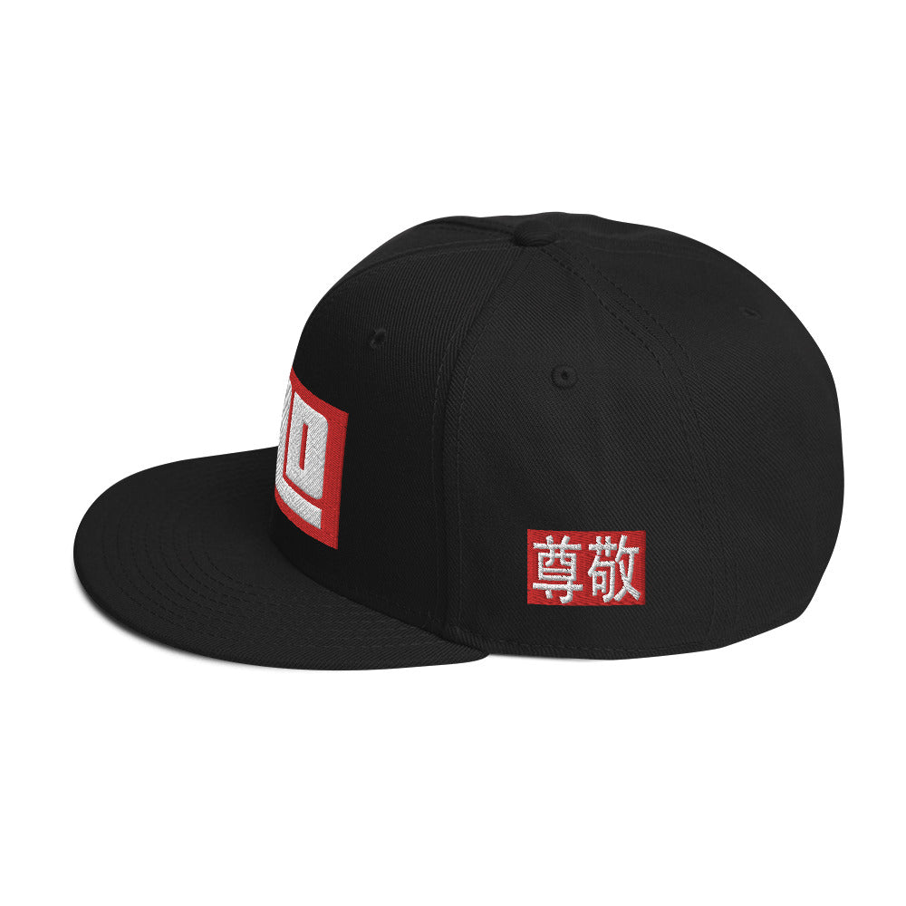 Otto Cap "JAD Label Respect Black" Flat Stick